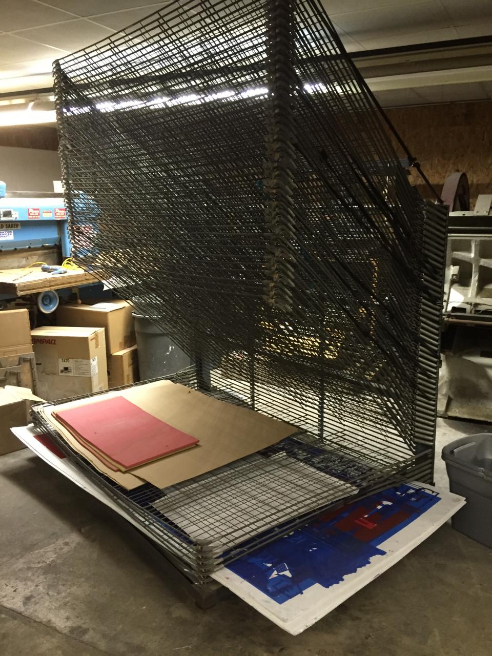 Lot 12 Silkscreen Drying Rack (50 Rack) 4' x 8' size WireBids